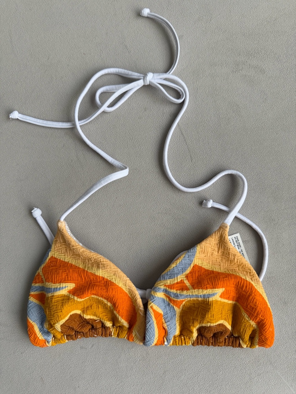 Free People Free-est Michelle printed Bikini Top sz Large nwot